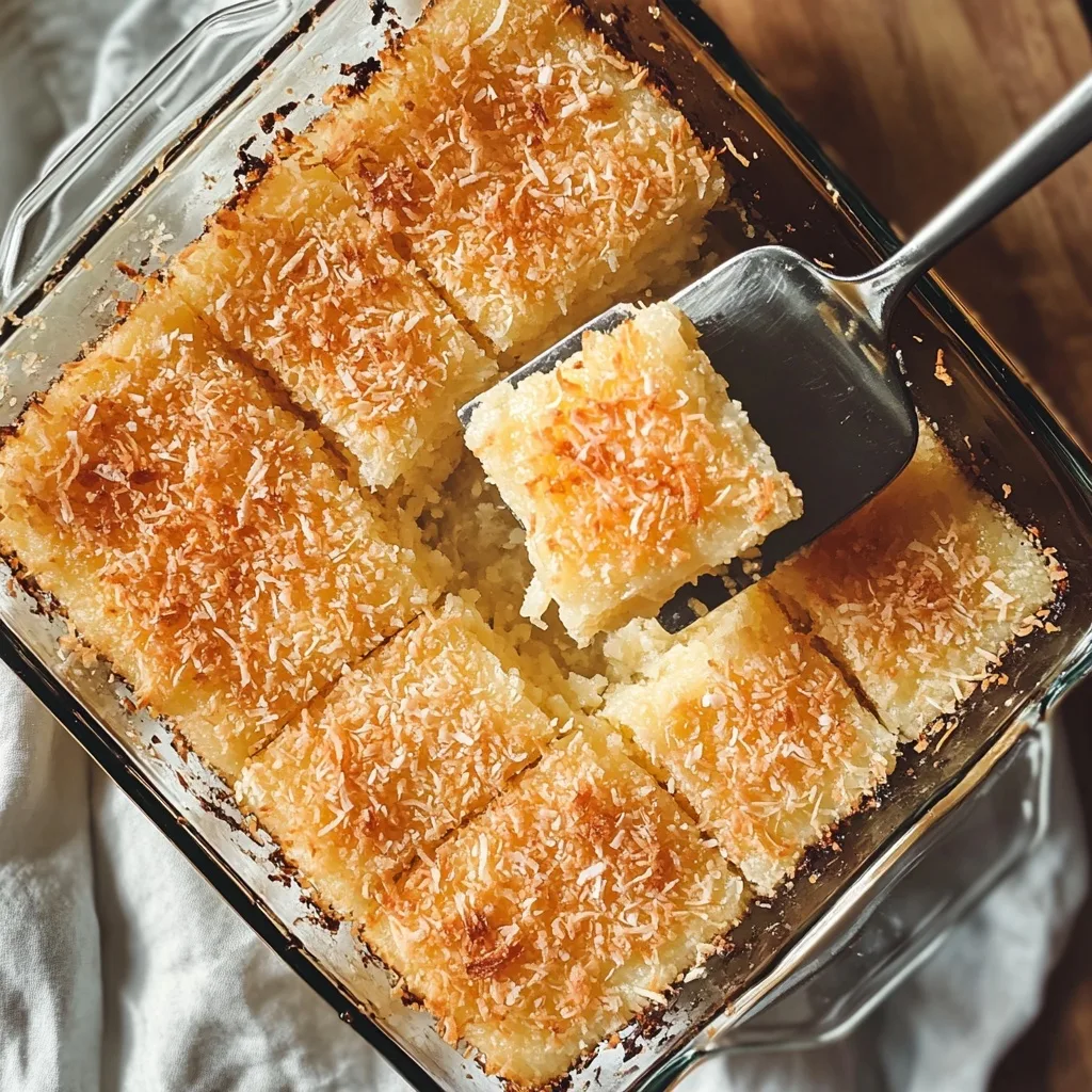 Butter Mochi Hawaii – The Chewy, Golden Treat Your Family Will Love Butter Mochi Hawaii Freshly baked butter mochi hawaii in a glass dish topped with toasted coconut