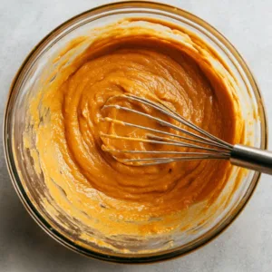 Pumpkin Butter Mochi Hawaii Recipe: The Cozy Gluten-Free Treat You Didn’t Know You Needed Pumpkin Butter Mochi Hawaii Recipe mixing pumpkin butter mochi hawaii recipe batter in glass bowl with whisk