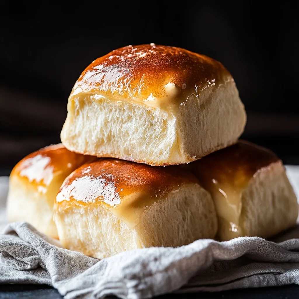 Tangzhong Parker House Rolls: Soft, Buttery Classics with a Cozy Twist Tangzhong Parker House Rolls Gluten-free Tangzhong Parker House Rolls stacked with golden buttery tops