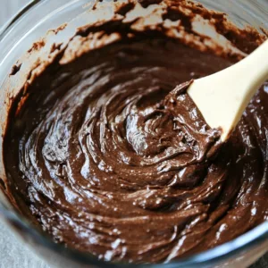 Tigernut Flour Brownies: Fudgy, Gluten-Free, and Family-Approved Tigernut Flour Brownies Mixing tigernut flour brownie batter with a wooden spatula in a glass bowl.