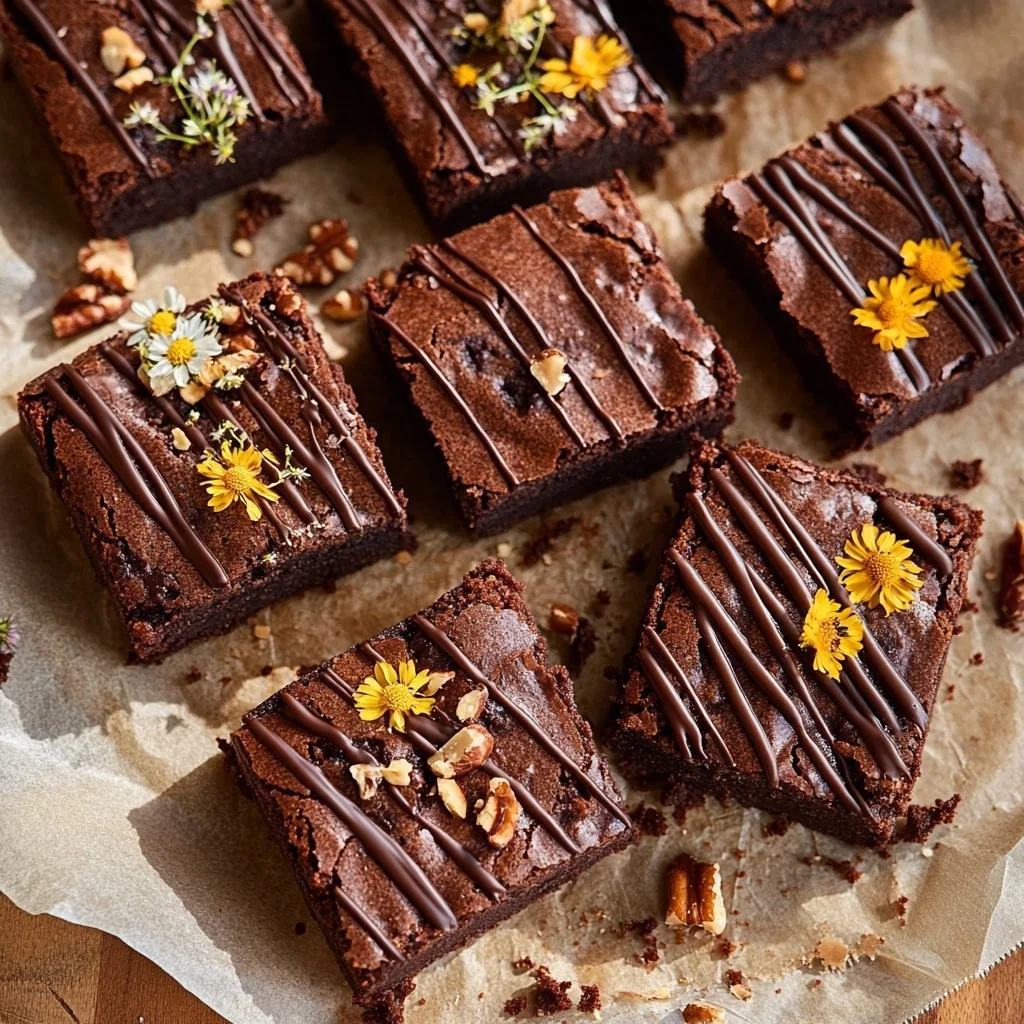 Tigernut Flour Brownies: Fudgy, Gluten-Free, and Family-Approved Tigernut Flour Brownies Tigernut Flour Brownies drizzled with chocolate and topped with edible flowers and nuts.