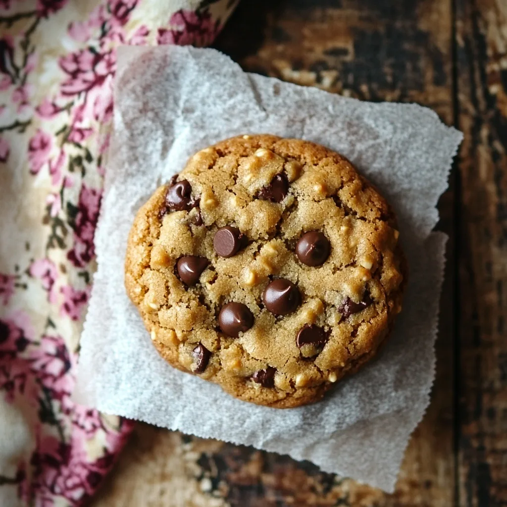 Irresistible Vegan Chickpea Flour Cookies: A Family‑Friendly Treat vegan chickpea flour cookies Top view of a vegan chickpea flour cookie with chocolate chips on parchment