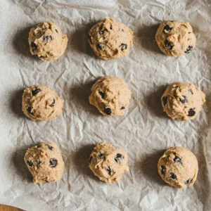 Irresistible Vegan Chickpea Flour Cookies: A Family‑Friendly Treat vegan chickpea flour cookies Scooped vegan chickpea flour cookie dough balls on parchment before baking